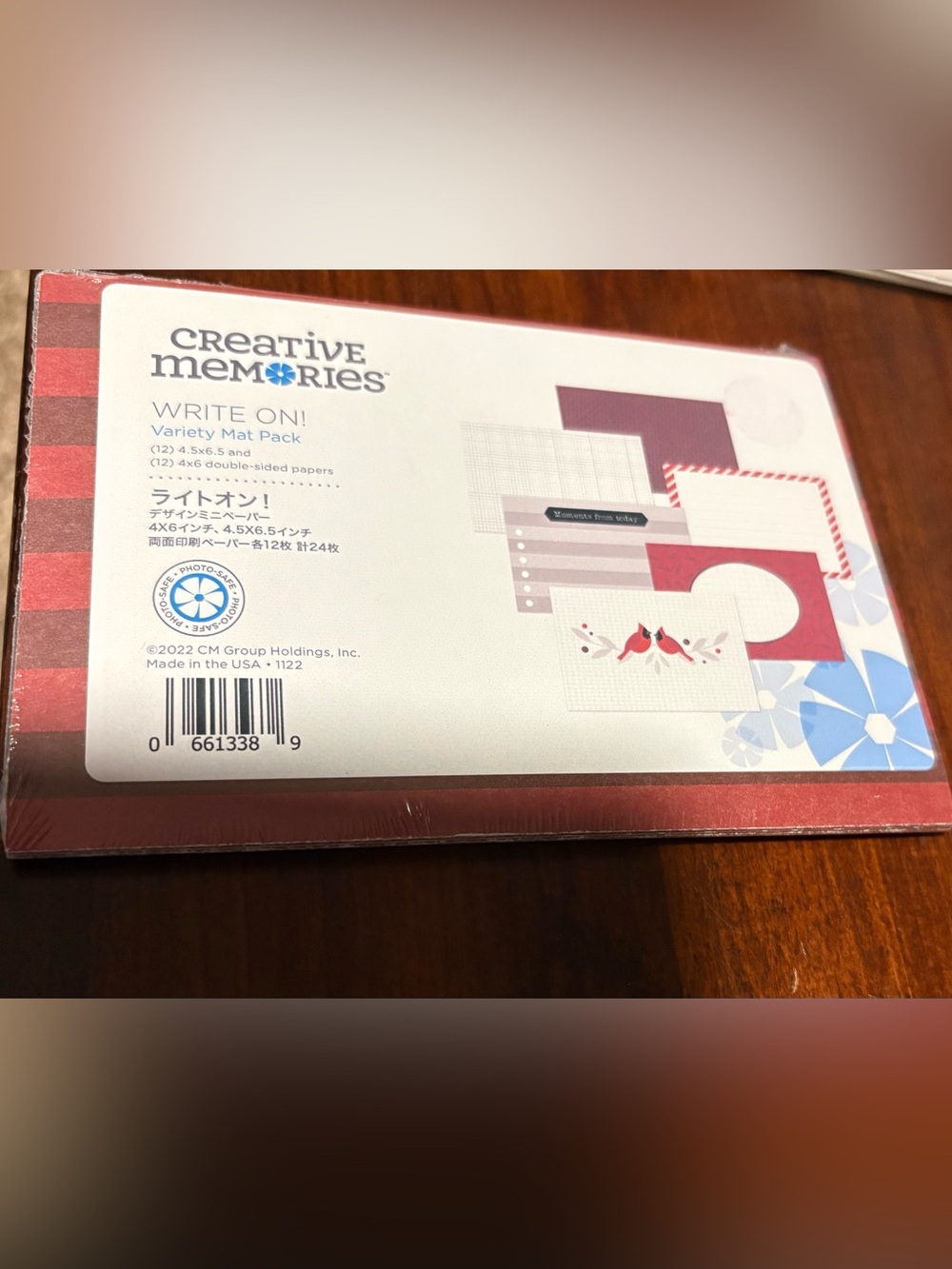 Creative Memories Write On! Variety Mat Pack - Red and Cream Accents